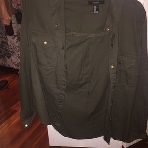 Army green shirt